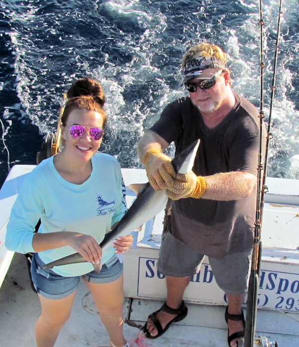 Shark caught and released in Key West fishing on charter boat Soutbound