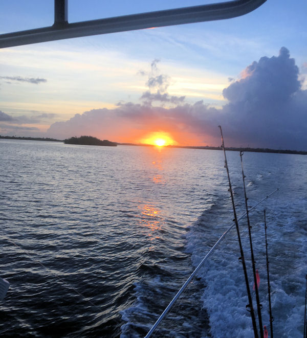 Sunrise heading out for a full day trip in Key West fishing on Key West Charter Boat Southbound