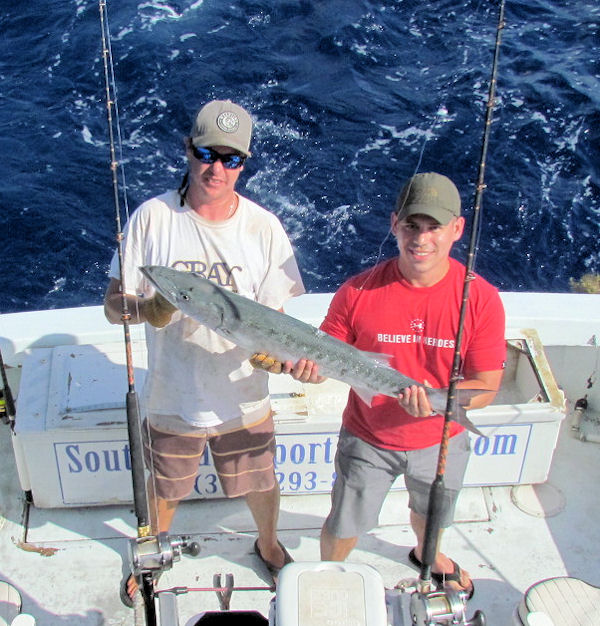 Big Barracuda caught in Key West fishing on Key West charter fishing boat Southbound