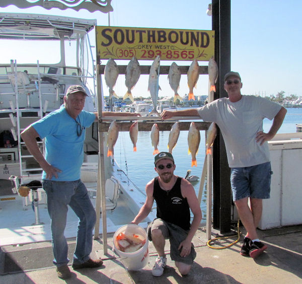 Tasty bottom fish caught in Key West fishing on charter boat Southbound