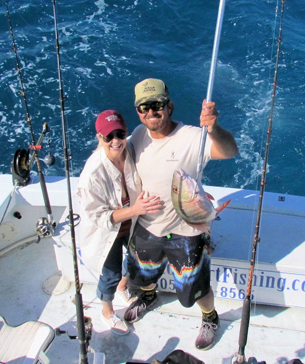 Delicoious Mutton Snapper caught in Key West fishing on charter boat southbound