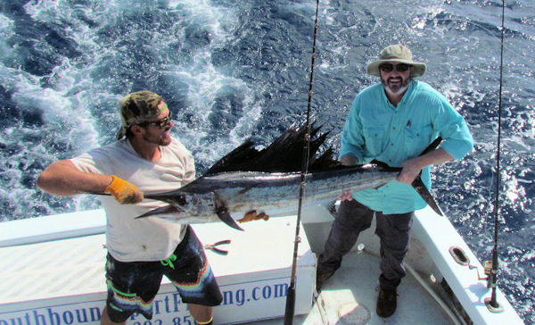 Sailfish Caught and relesed in Key West fishing on charter boat Southbound