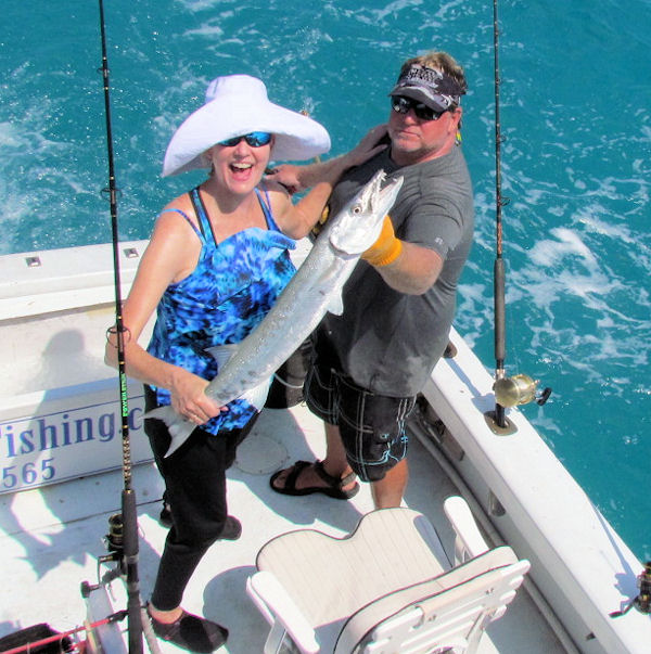 Barracuda Caught and Released in Key West fishing on charter boat Southbound