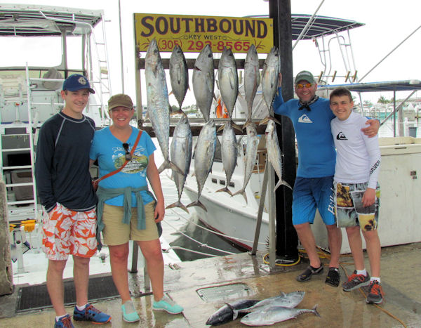 Big Kingfish and Black Fin Tuna caught fishing Key West on Charter boat Southbound