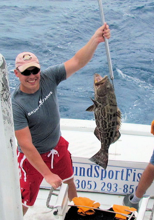 Black Grouper caugth in Key West fishing on charter boat Southbound