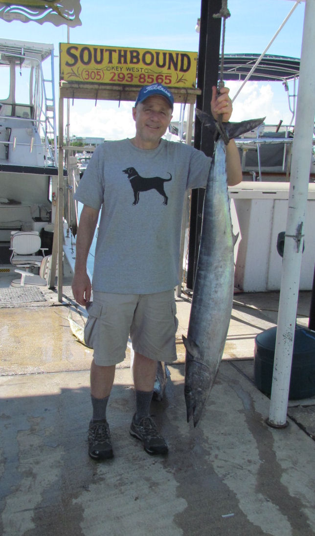 35 lb. Wahoo caught in Key West fishing on charter boat Soutbound