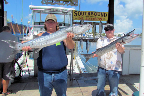 Big Barracudas caught in Key West fishing on charter boat Southbound