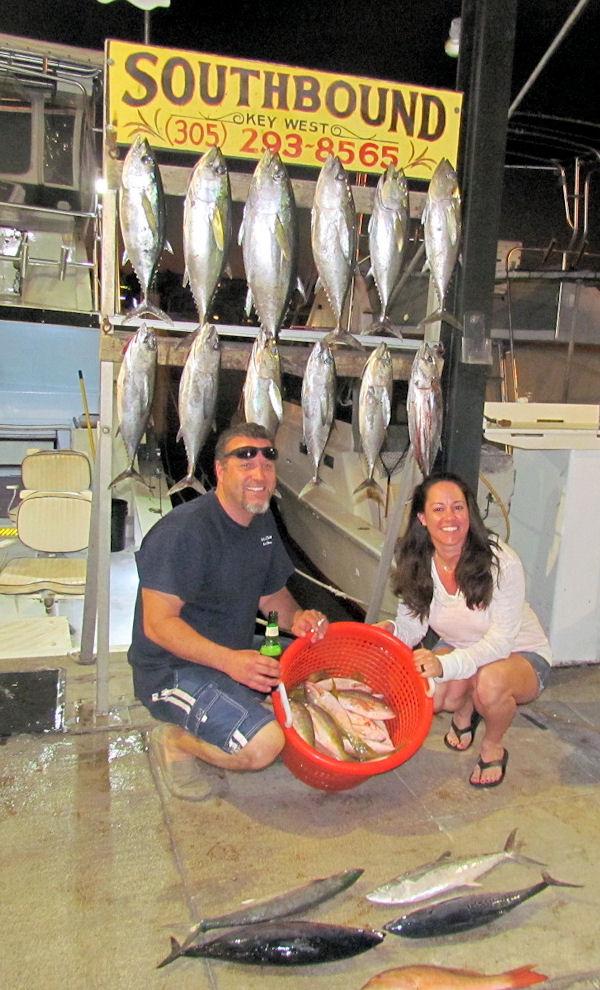 Yellow Tail Snapper and Black Fin Tuna caught in Key West fishing on charter boat Southbound