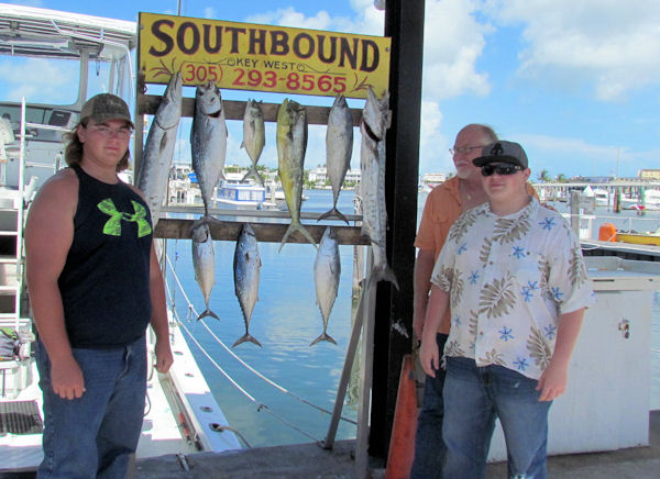 Bonitos and dolphin caught in Key West fishing on charter boat Southbound