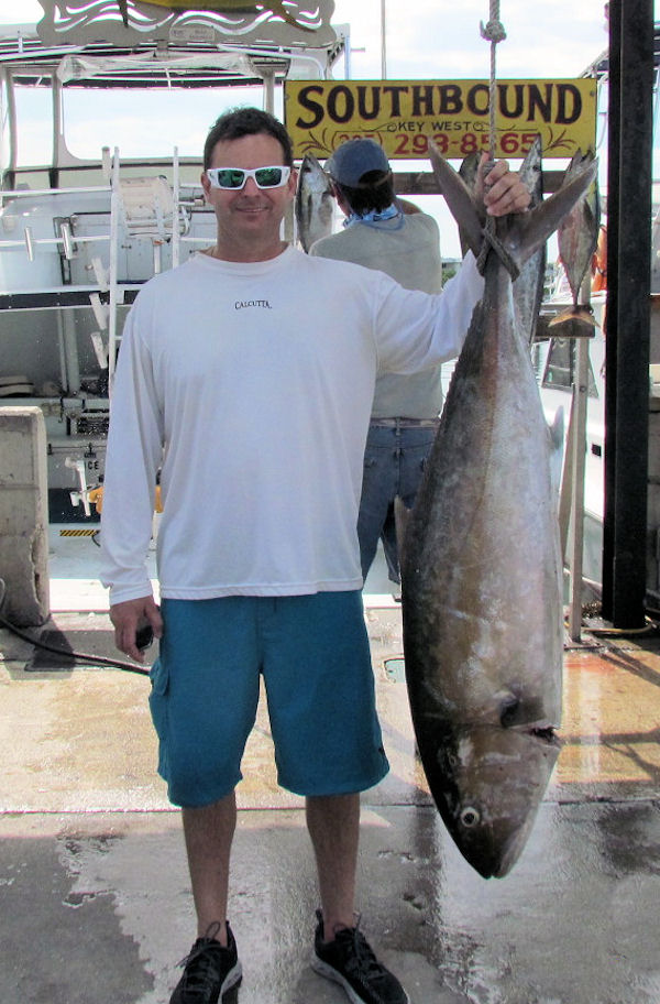 68 lb Amberjack  caught and in Key West Fishing on charter boat Southbound