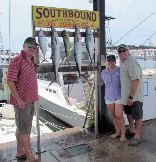 Kingfish, Dolphin and Bonito Barracudas caught in Key West fishing on Key West charter Boat Southbound