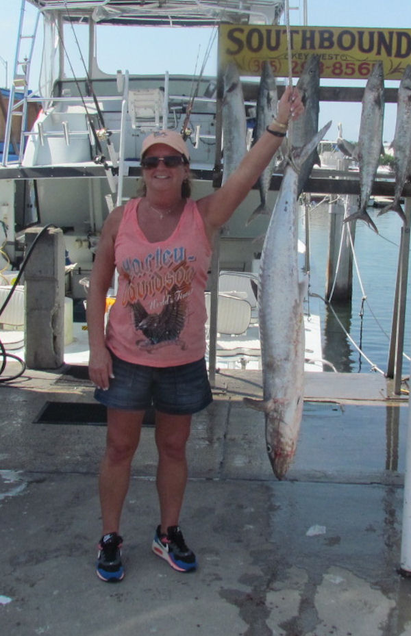 Big Kingfish caught fishing Key West on Charter boat Southbound