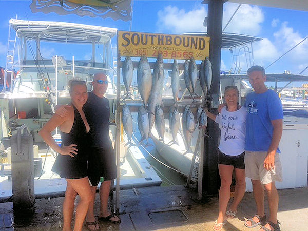 Kingfish, bonitos and mackerel caught in Key west fishing charter boat Southbound