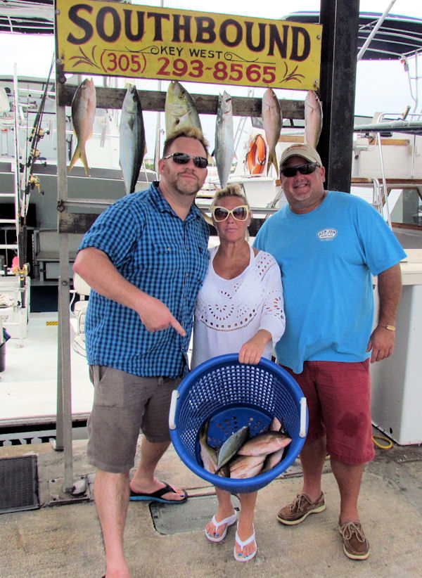 Snappers and other fish caught in Key West fishing on charter boat Southbound