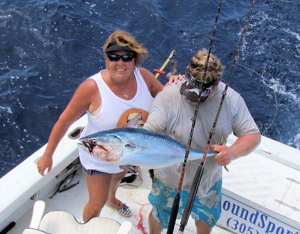 19 lb Bonito caught in Key West fishing on charter boat Southbound