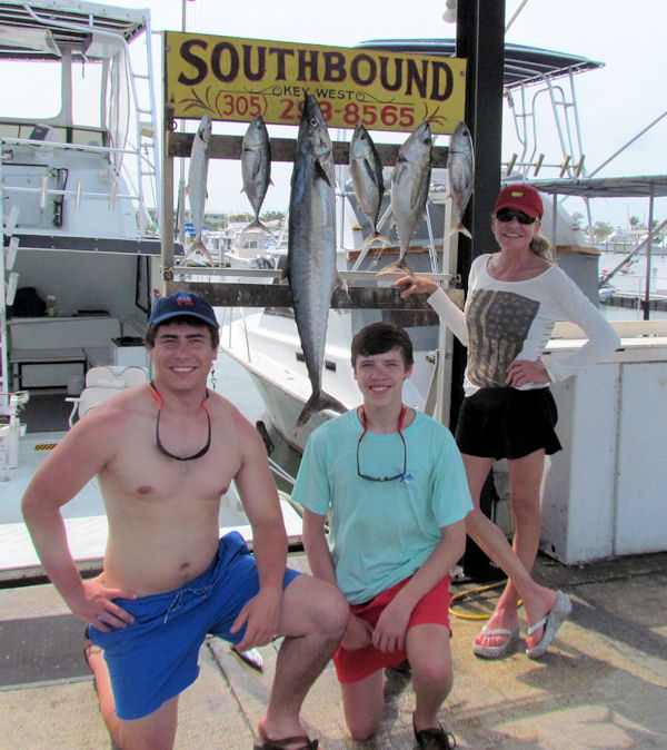 Kingfish, Tuan and Bonitos caught in Key West fishing on charter boat Southbound