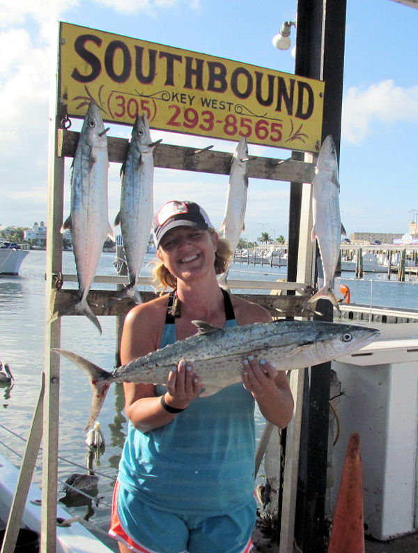 Big Cero Mackerel caught in Key West fishing on charter boat Southbound