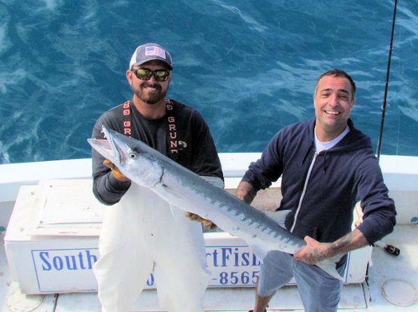 Big Barracuda caught and released in Key West fishing on Charter Boat Southbound