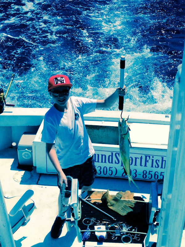 Small dolphin caught on charterboat Southbound while fishing Key West