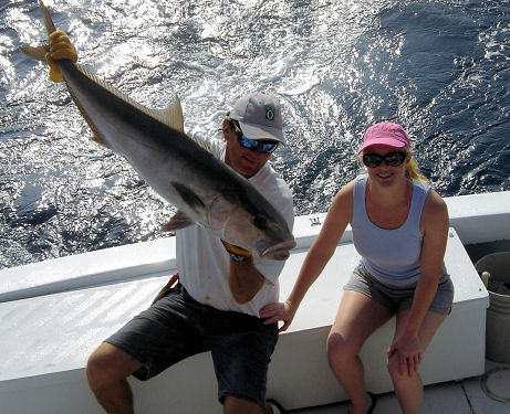 AmberJack caught deep sea fishing on Key West charter boat Southbound from Charter Boat Row Key West