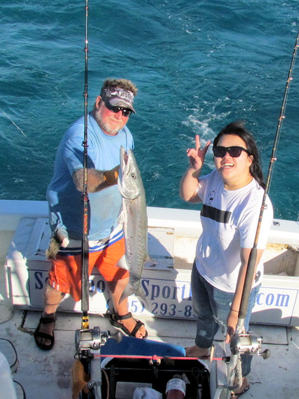 Big Barracuda caught and released in Key West fishing on charter boat Southbound