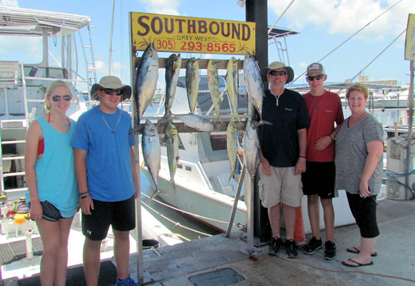 Dolphin and Bonitos caught in Key West fishing on charter boat Southbound