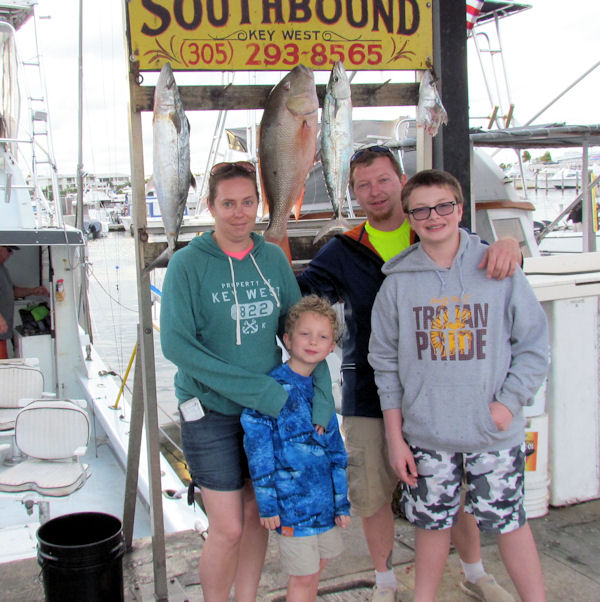 Mutton Snapper and Mackerel caught in Key West fishing on Key West Charter boat Southbound
