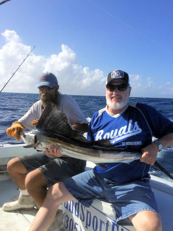 Sailfish Caught  and Released in Key West Fishing on Charter Boat Southbound
