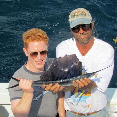 Tiny Sailfish caught and released in Key West fishing on charter boat Southbound from Charter Boat Row