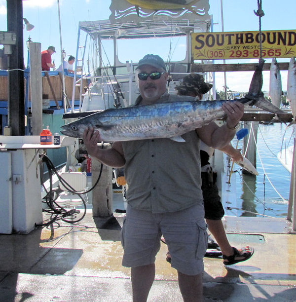 Big King Mackerel caught fishing Key West on Charter boat Southbound