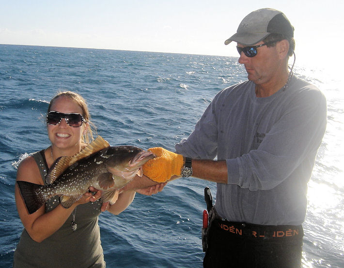 Red Grouper caught in Key West fishing on charter boat Southbound from Charter Boat Row Key West Florida