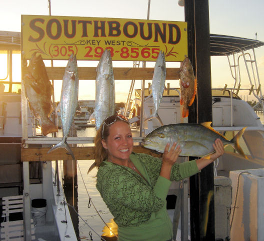 Big Yellow Jack caught in Key West fishing on charter boat Southbound from Charter Boat Row Key West Florida