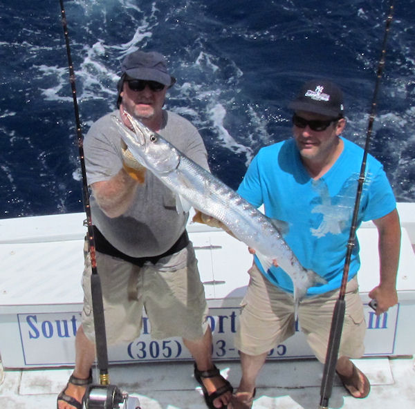 Barracuda aught in Key West fishing on charter boat Southbound from Charter Boat Row