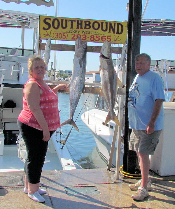 Cobia and Kingfish caught fishing Key West on charter boat Southbound from Charter Boat Row Key West