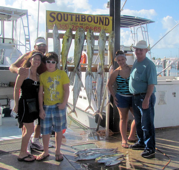Kingfish and Dolphin caught fishing in Key West on Charter Boat Southbound from Charter Boat Row Key West