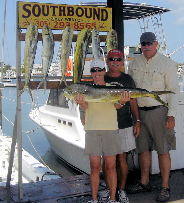 dolphin caught in Key West fishing on charter boat Southboud