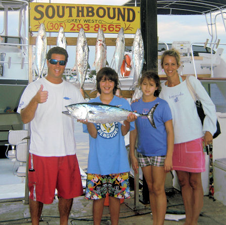 Mackerel, Bonitos and Yellow Tail Snappers caught in Key West fishing on charter boat Southbound from Charter Boat Row Key West