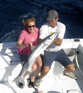 Big Barracuda caught fishing Key West on charter boat Southbound