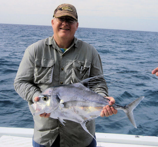 African Pompano caught fishing in Key West on charter boat Southbound