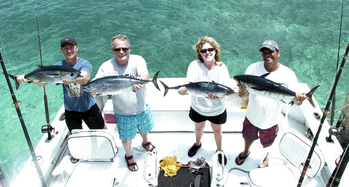 Black Fin Tuna and Bonitos  caught in Key West fishing on charter boat Soutbhbound from Charter Boat Row Key West