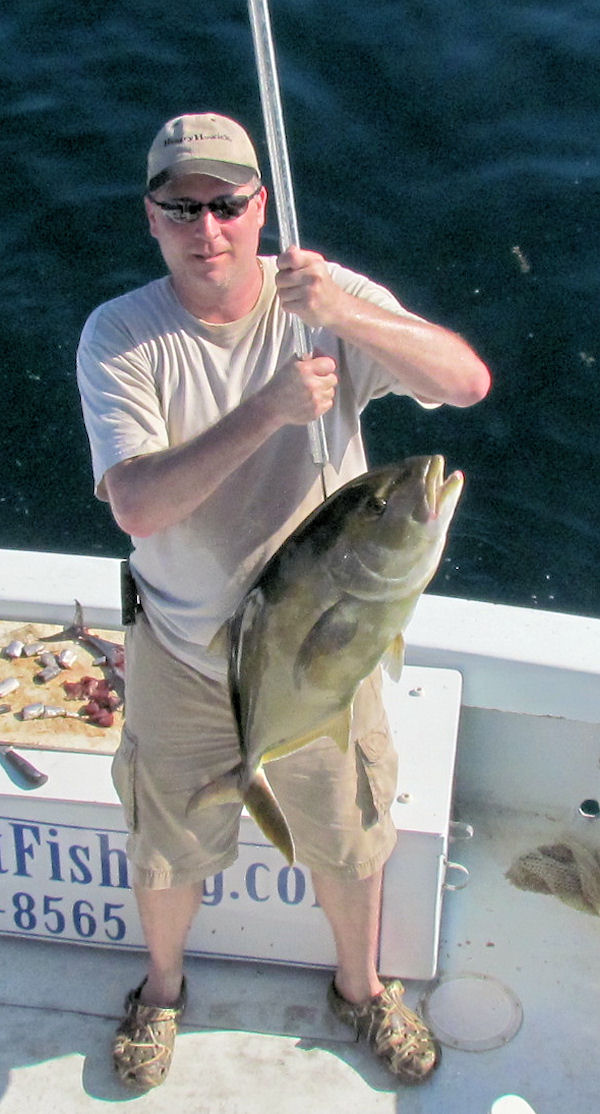 19 lb Yellow Jack caught in Key West fishing on charter boat Southbound from Charter Boat Row