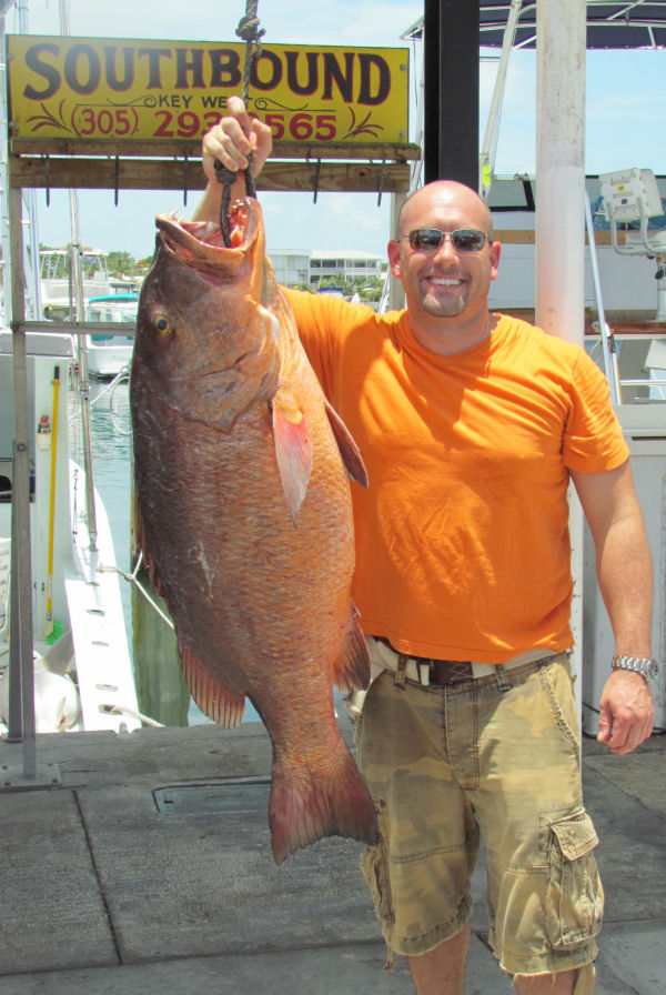 53 lb Cubera Snapper caught in Key West fishing on charter boat Soutbhbound from Charter Boat Row Key West