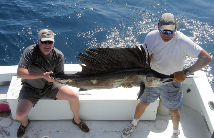 Sailfish caught and release in Key West fishing on Key West charter boat Southbound from Charter boat Row Key West