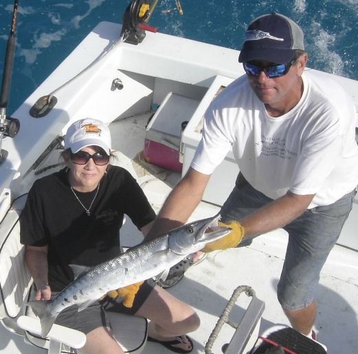 Big Barracuda caught in Key West fishing on charter boat Southbound from Charter Boat Row, Key West