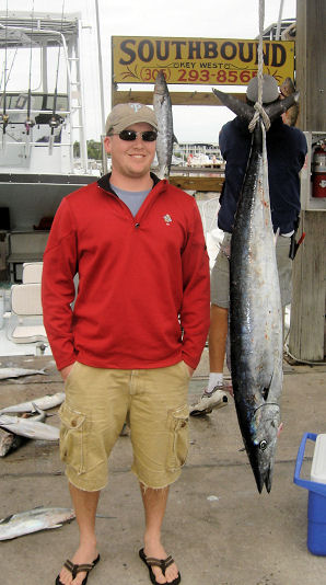 33 lb. Wahoo caught fishing Key West on charter boat Southbound
