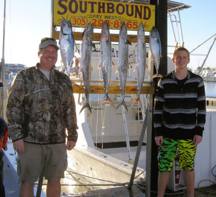 King fish and Bonitos caught on a Key West Fishing charter with Charter Boat Southbound