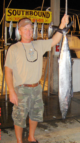 36 lb Wahoo caught fishing on charter boat Southbound in Key West, Florida