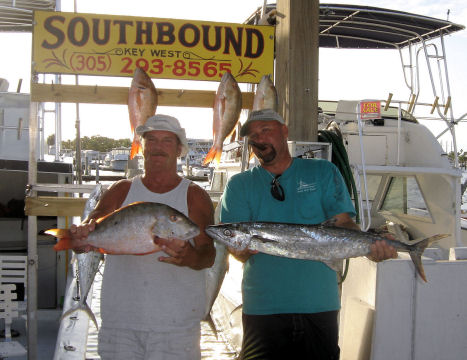 Mutton Snapper and Kingfish caught fishing a Key West Charter on Southbound