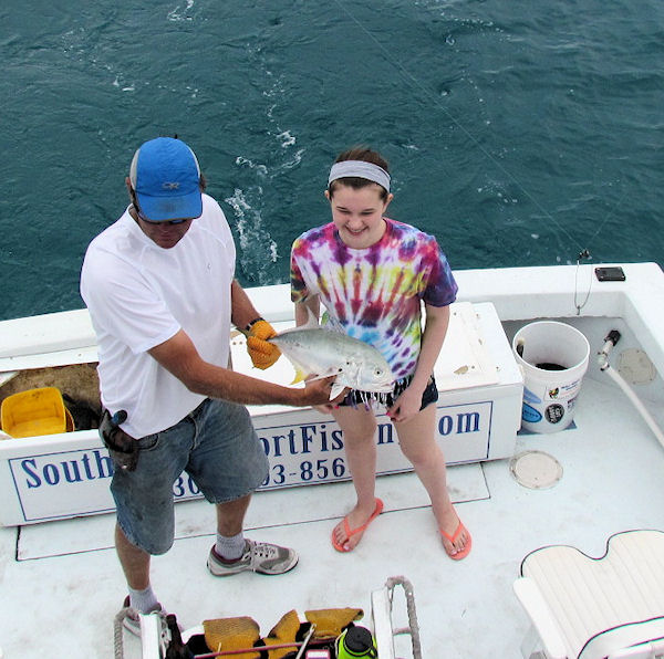 Cravalle Jack caught and released fishing Key West on charter boat Southbound from Charter Boat Row Key West