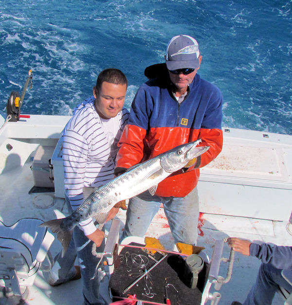 Barracudal caught fishing in Key West on Charter Boat Southbound from Charter Boat Row Key West